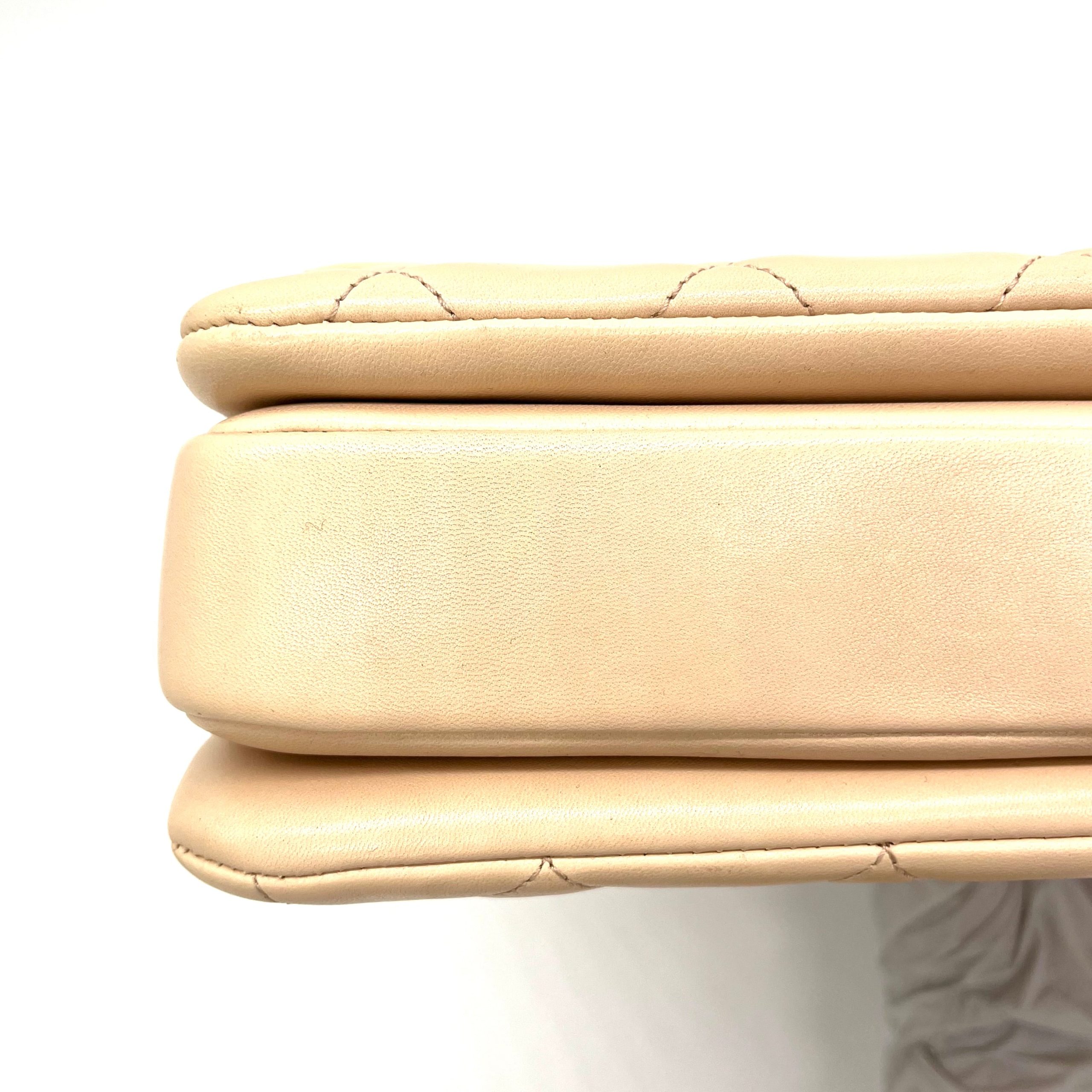 Chanel Lambskin Quilted Large Trendy CC Flap Light Beige 2021