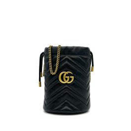 Gucci  Calfskin Matelasse Mini GG Marmont 2.0 Bucket
