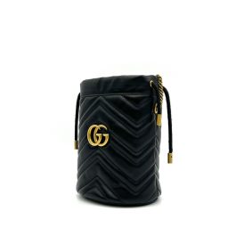 Gucci  Calfskin Matelasse Mini GG Marmont 2.0 Bucket