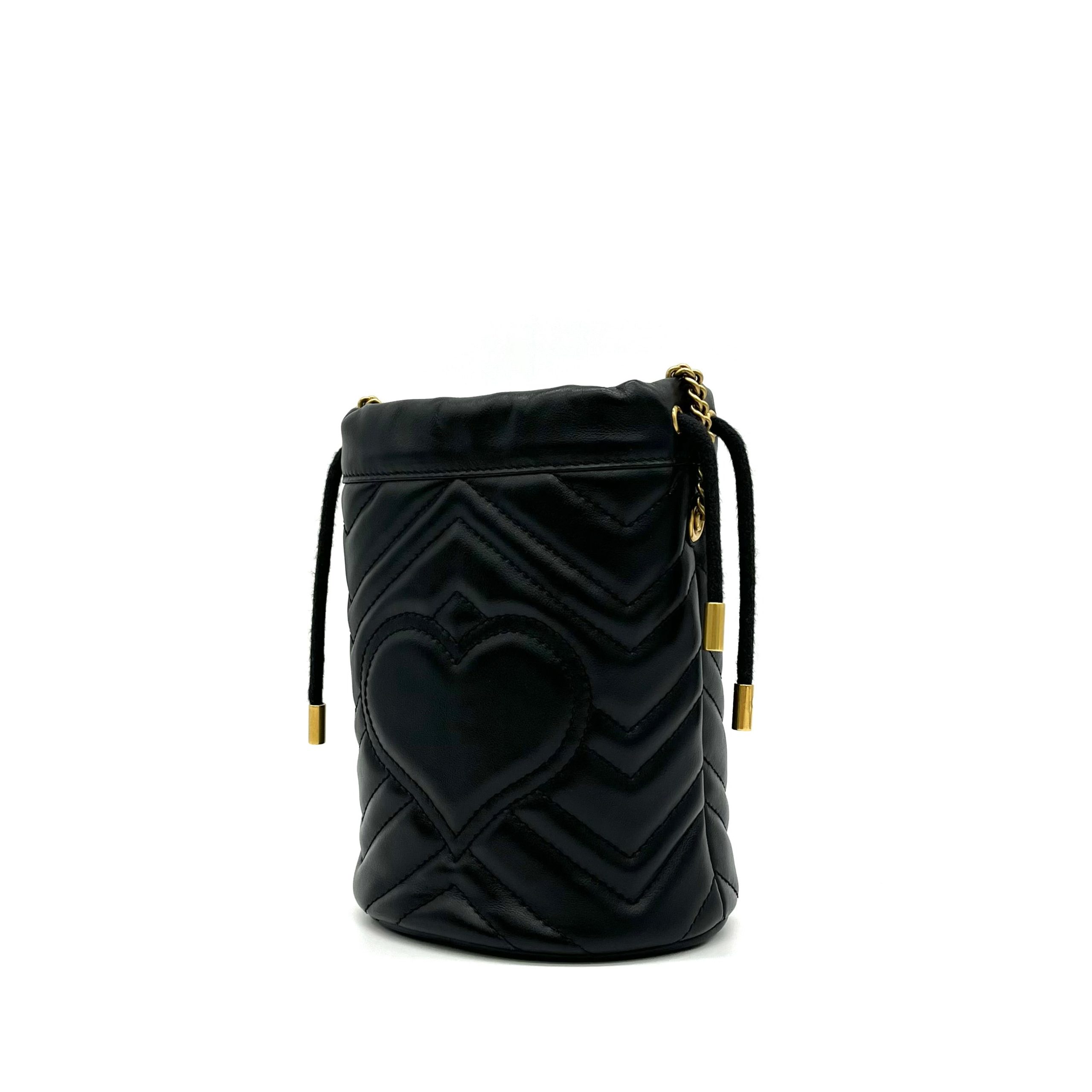 Gucci  Calfskin Matelasse Mini GG Marmont 2.0 Bucket