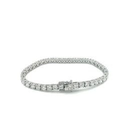 14k White Gold 40 Stones Diamond Bracelet