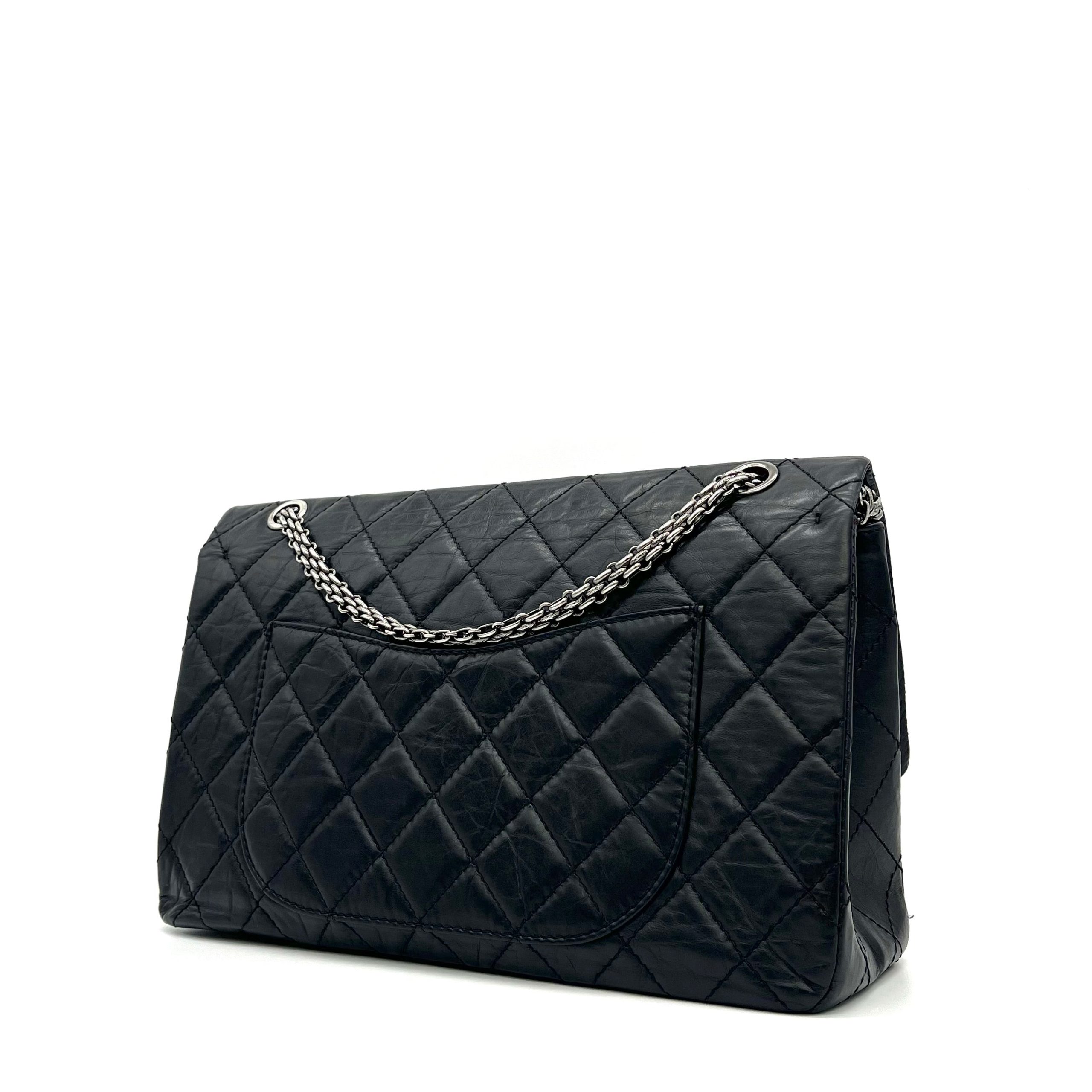 Chanel Aged Calfskin Quilted 2.55 Reissue 226 Flap Black 2008-2009