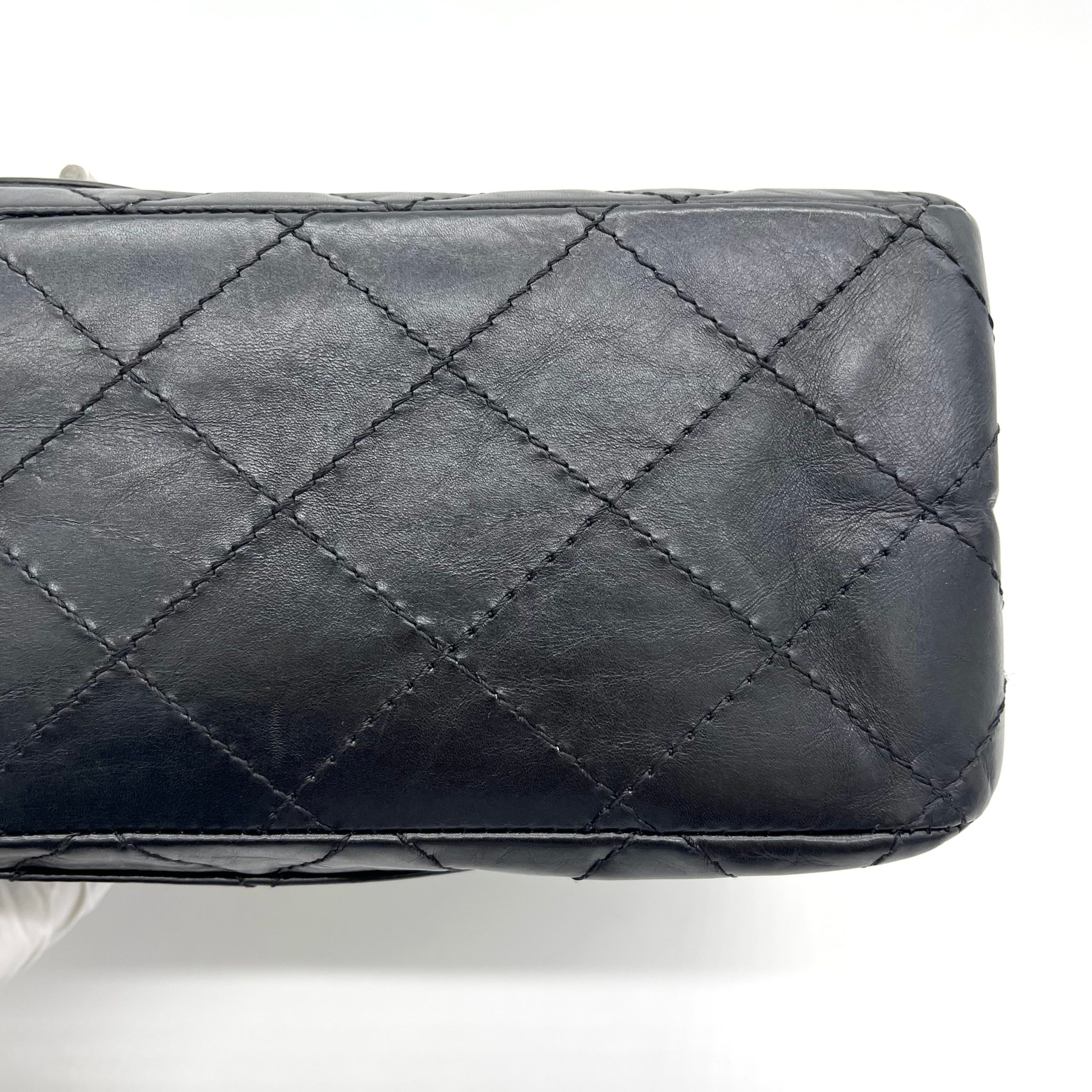 Chanel Aged Calfskin Quilted 2.55 Reissue 226 Flap Black 2008-2009