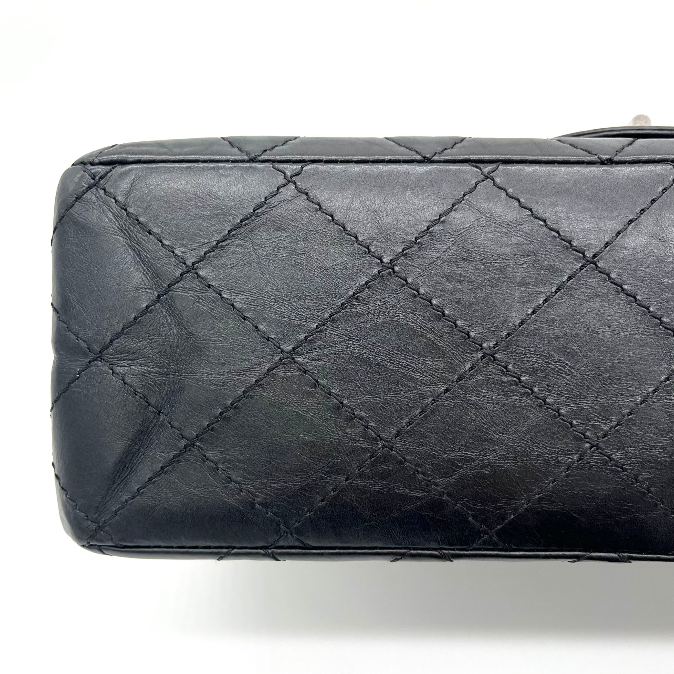 Chanel Aged Calfskin Quilted 2.55 Reissue 226 Flap Black 2008-2009