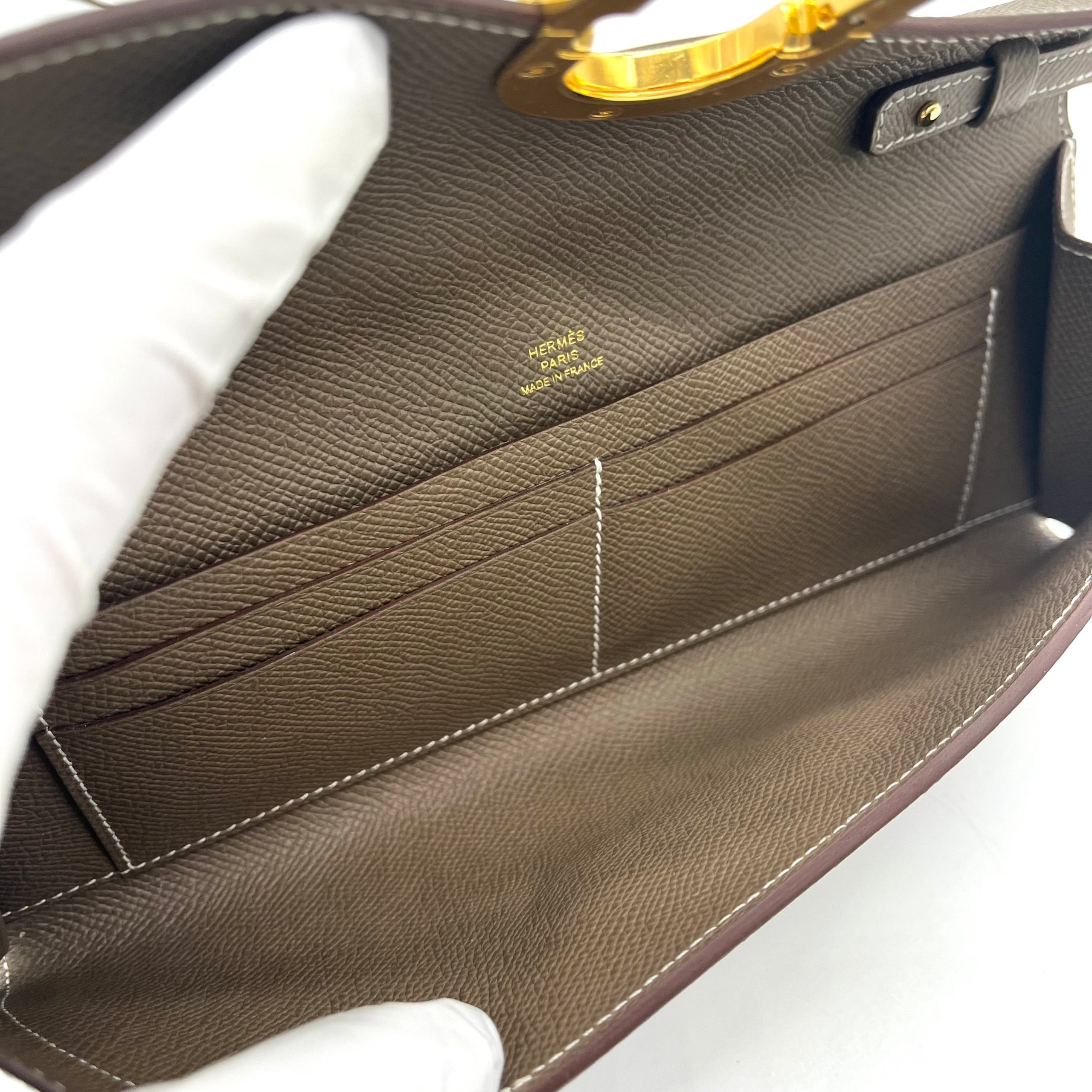 Hermes Epsom Chaine d'Ancre Wallet To Go Etoupe