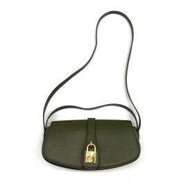 Celine Smooth Calfskin Tabou Clutch On Strap Olive