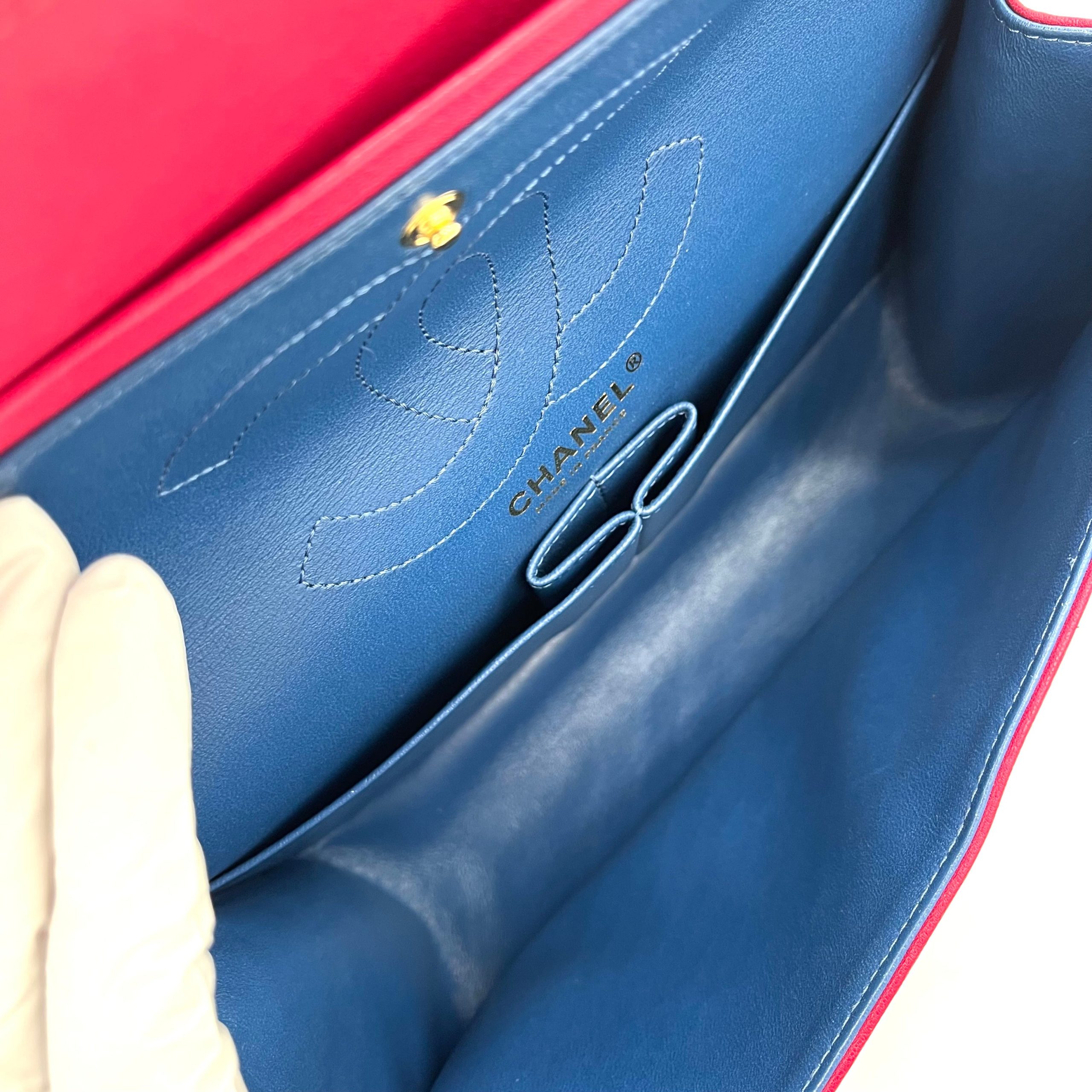 Chanel Sheepskin Chevron Quilted 2.55 Reissue 226 Flap Dark Pink 2017