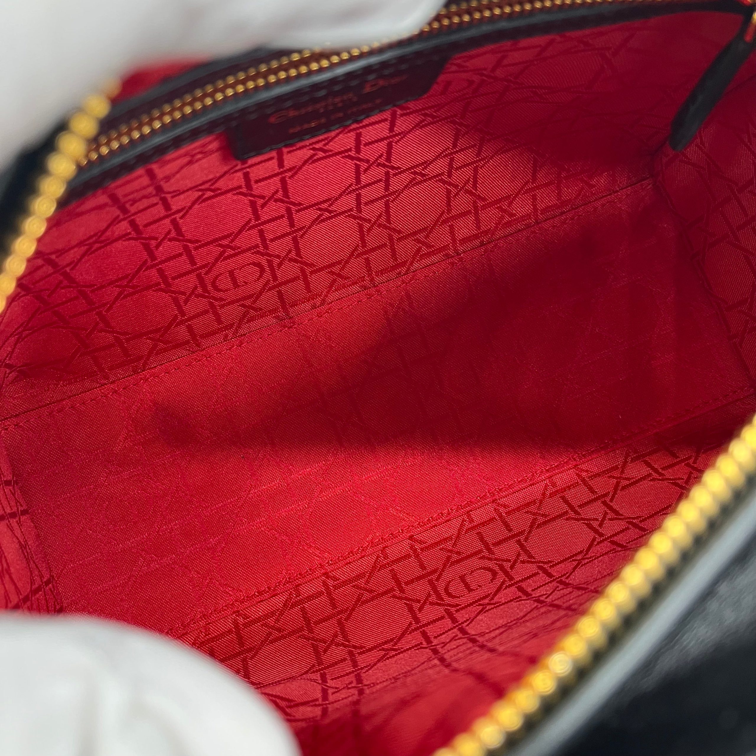 Christian Dior Lambskin Cannage Medium Lady Dior Black