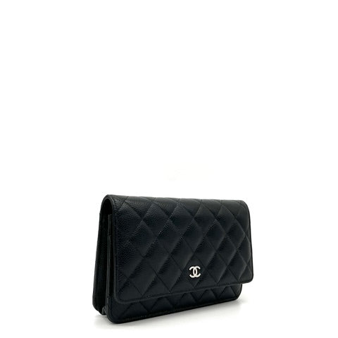 Chanel Caviar Quilted Wallet on Chain WOC Black