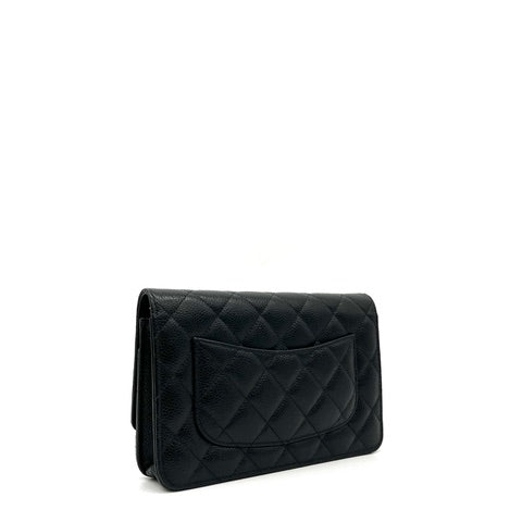 Chanel Caviar Quilted Wallet on Chain WOC Black