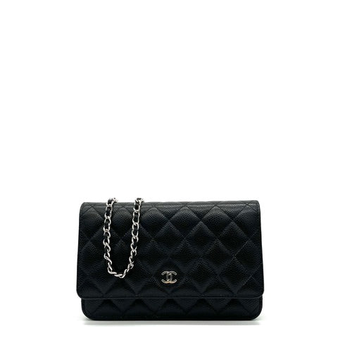 Chanel Caviar Quilted Wallet on Chain WOC Black