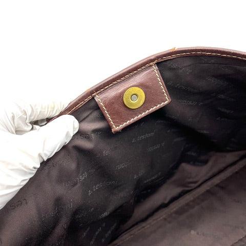 A.testoni Italy Leather shoulder Bag