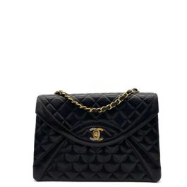 Chanel Black Quilted Lambskin Paris Limited Flap Medium 2015-2016