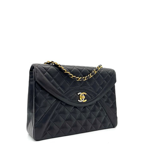Chanel Black Quilted Lambskin Paris Limited Flap Medium 2015-2016