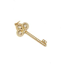Tiffany Keys Fleur de Lis Key Pendant Yellow Gold Large and Mini Set