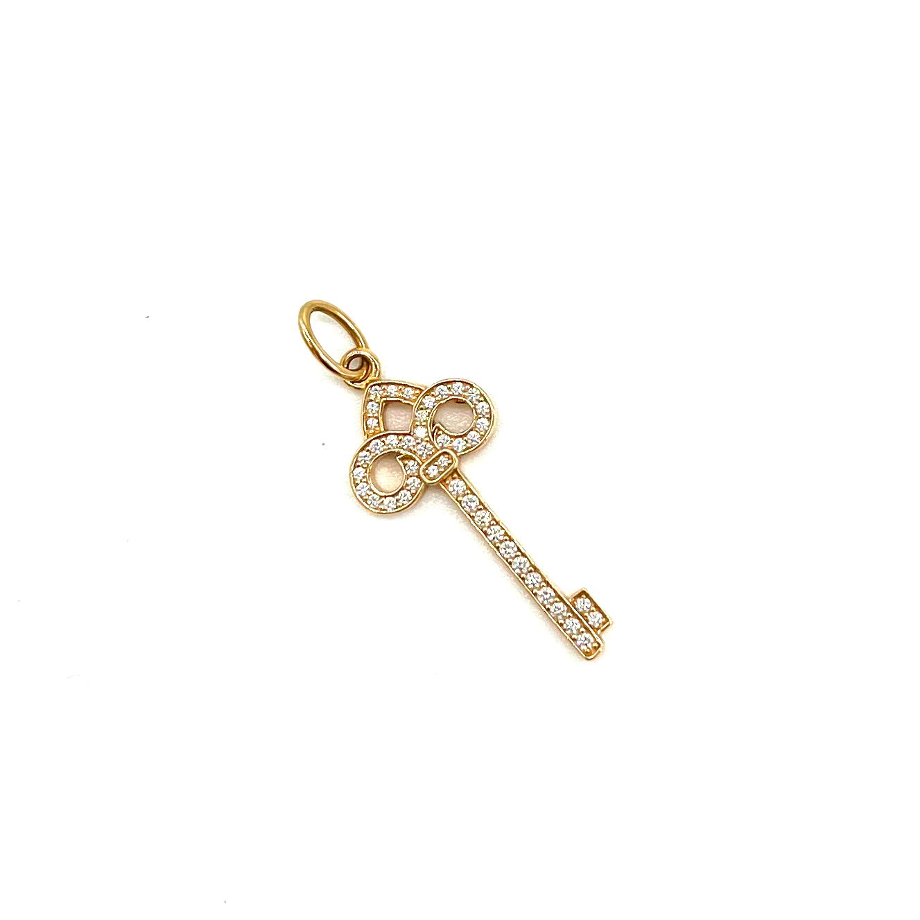 Tiffany Keys Fleur de Lis Key Pendant Yellow Gold Large and Mini Set
