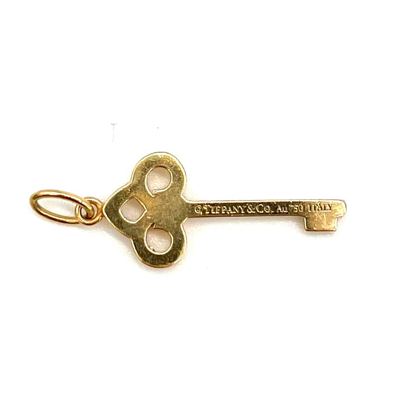 Tiffany Keys Fleur de Lis Key Pendant Yellow Gold Large and Mini Set