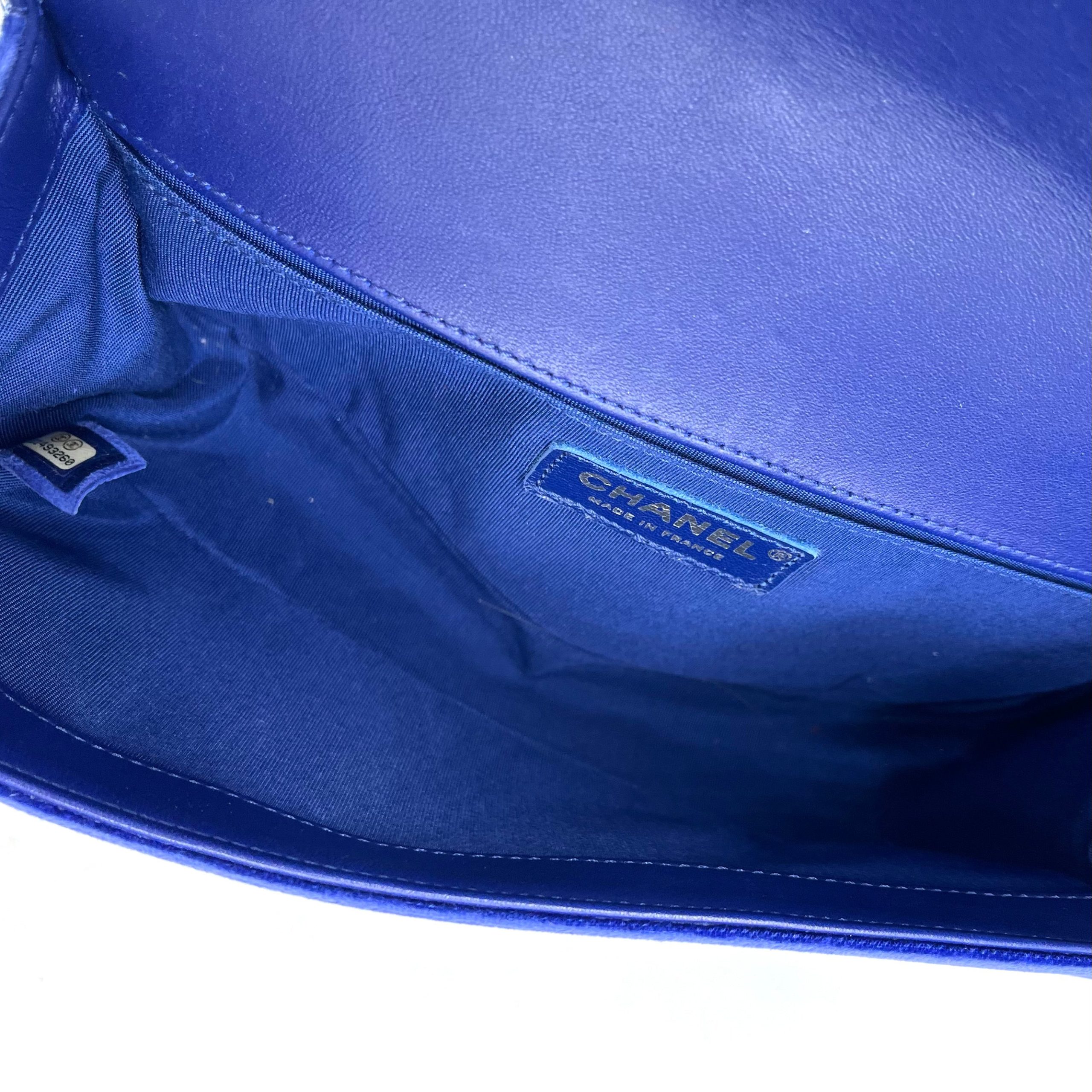 Chanel Medium Quilted Velvet Boy Flap Crossbody Bag 2015-2016