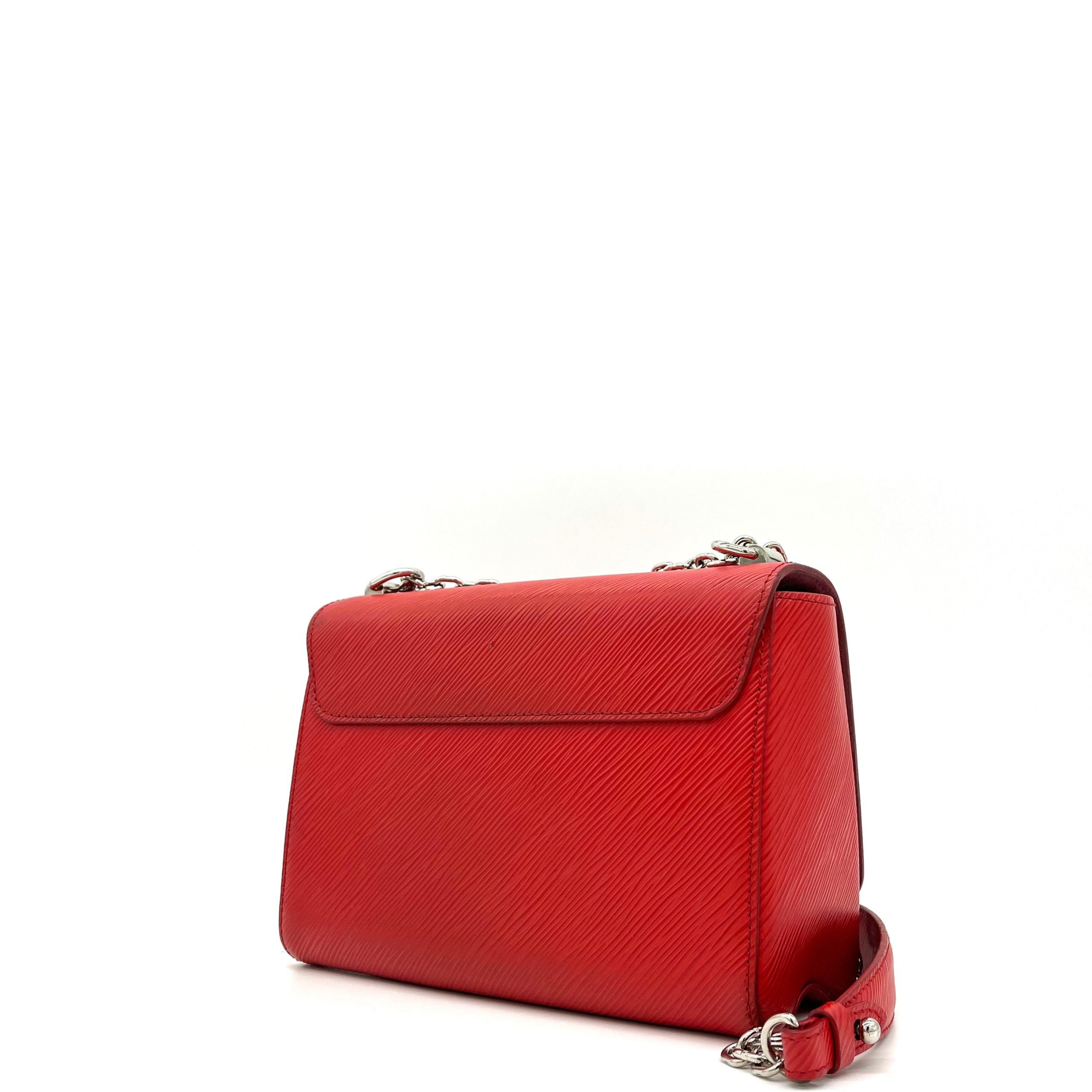LOUIS VUITTON Epi Twist Shoulder Bag MM Coquelicot