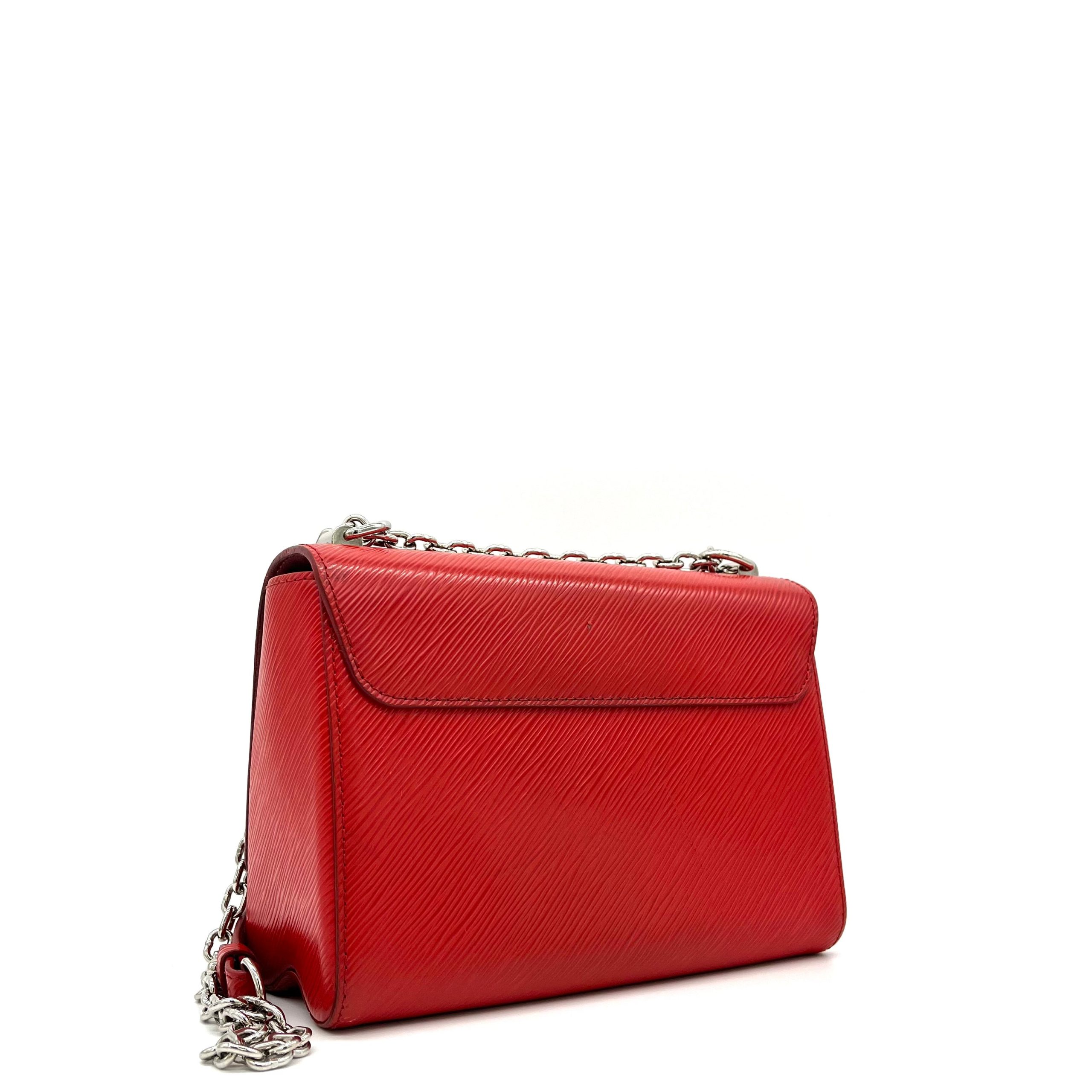 LOUIS VUITTON Epi Twist Shoulder Bag MM Coquelicot