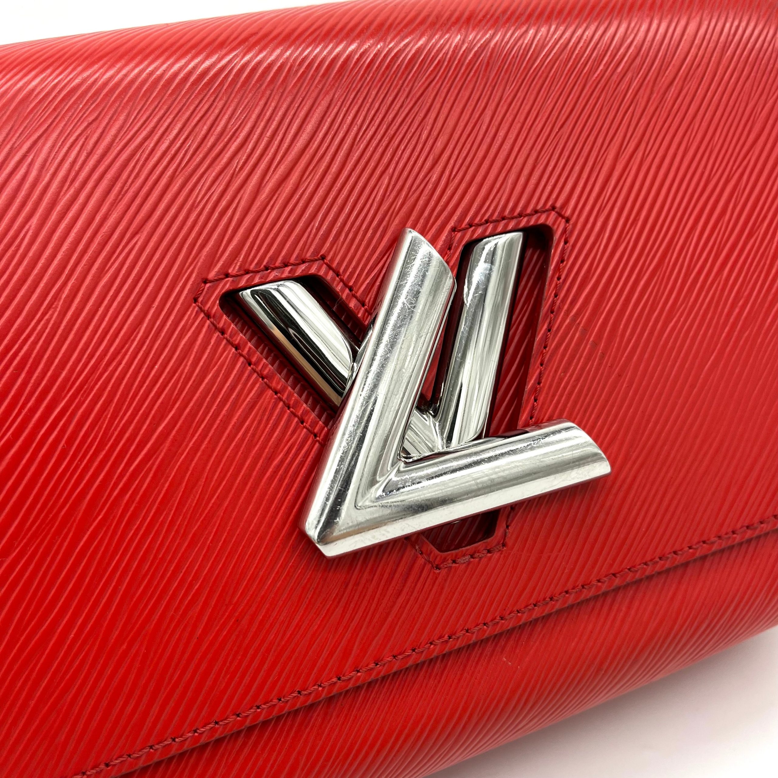 LOUIS VUITTON Epi Twist Shoulder Bag MM Coquelicot