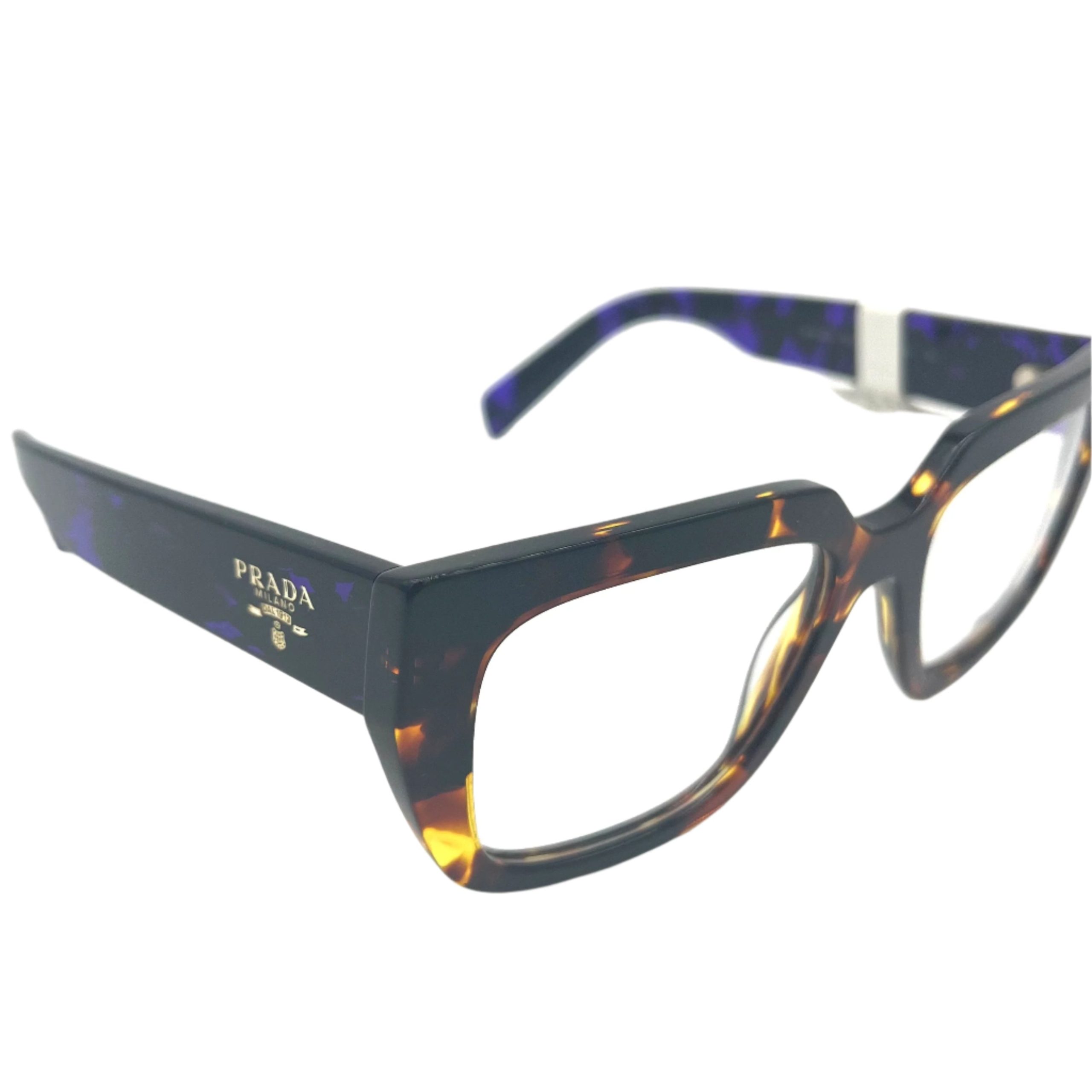PRADA VPR A03 14O-1O1 50-18 140 Havana & Purple Tortoise Eyeglasses Frame