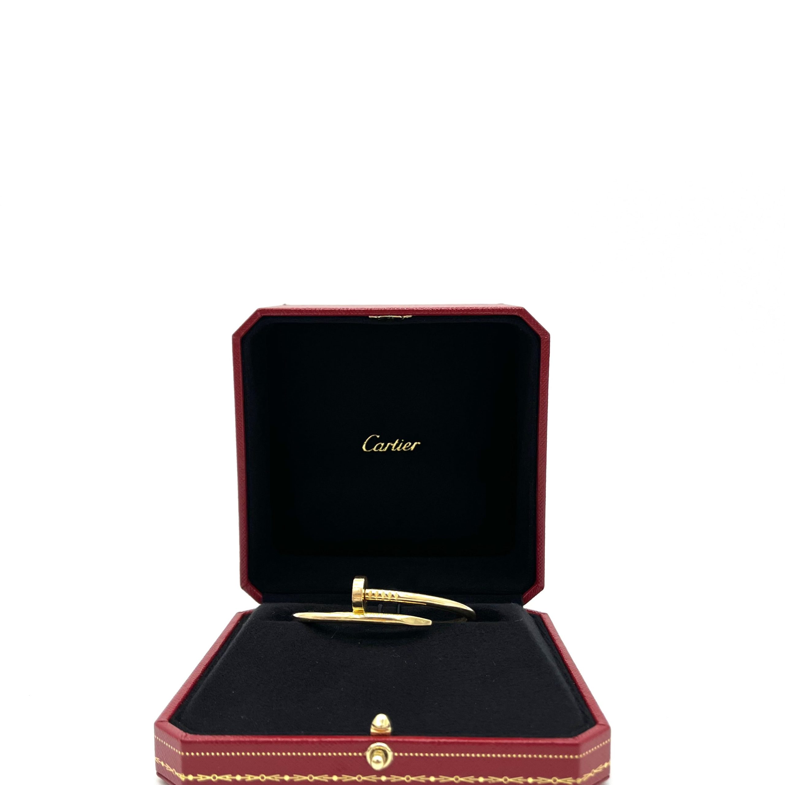 Cartier Juste un Clou bracelet, Classic model Yellow Gold Size 17