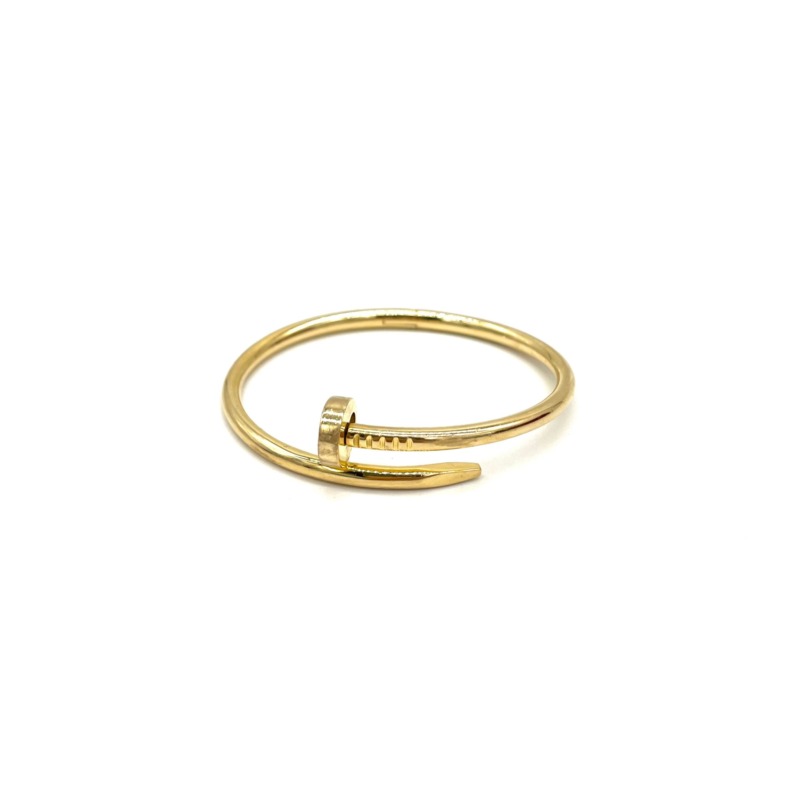Cartier Juste un Clou bracelet, Classic model Yellow Gold Size 17