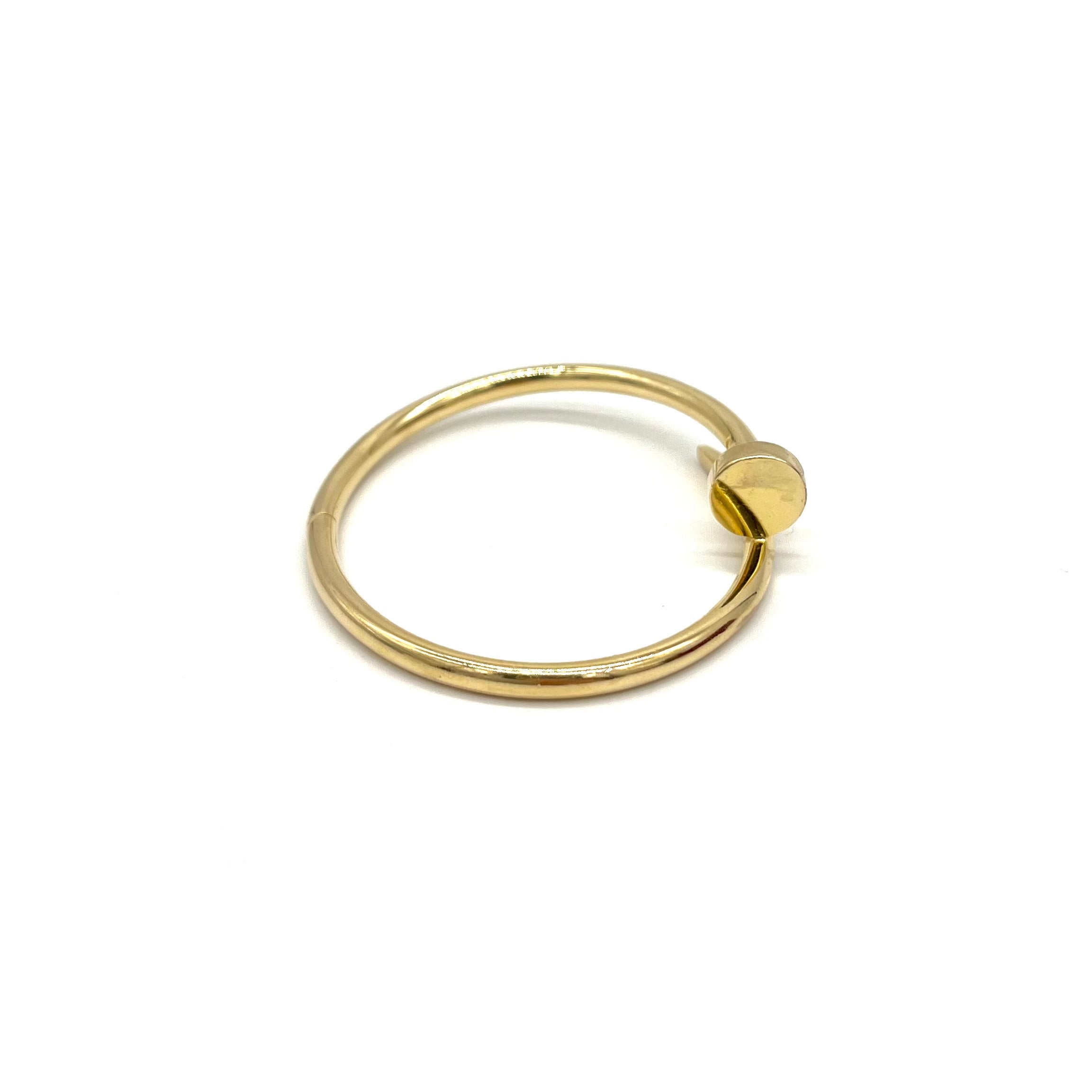 Cartier Juste un Clou bracelet, Classic model Yellow Gold Size 17