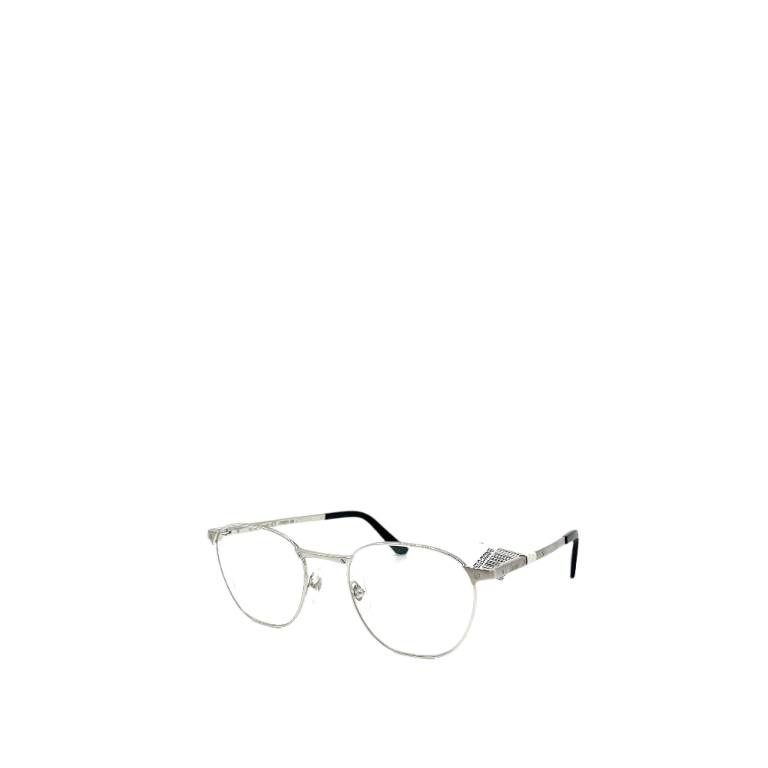CARTIER Santos de Cartier CT3370 Silver Hardware Eyeglasses Frame