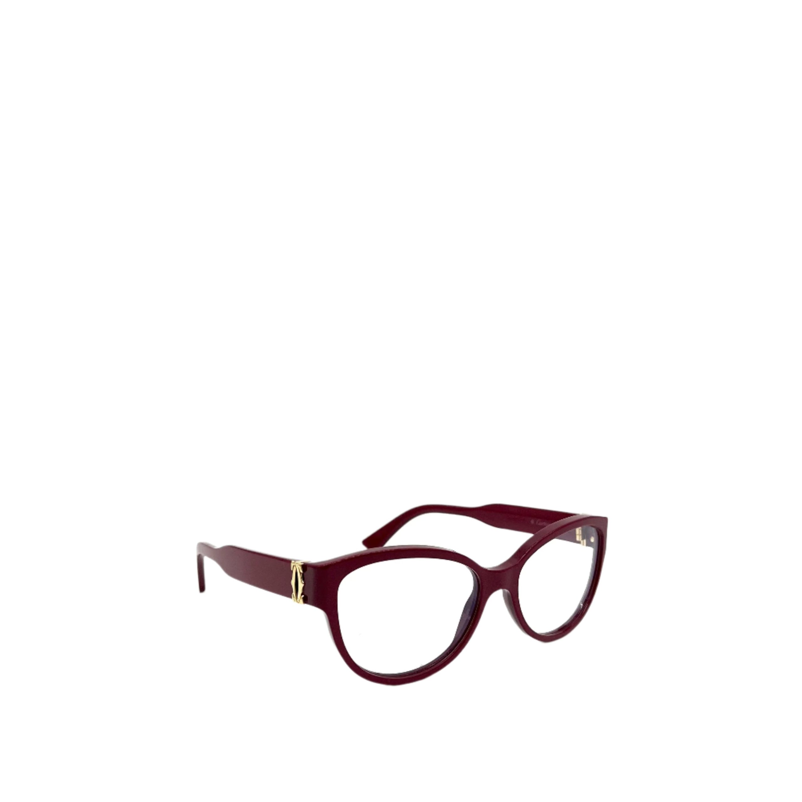 CARTIER Cat Eyeglasses CT04500 Burgundy