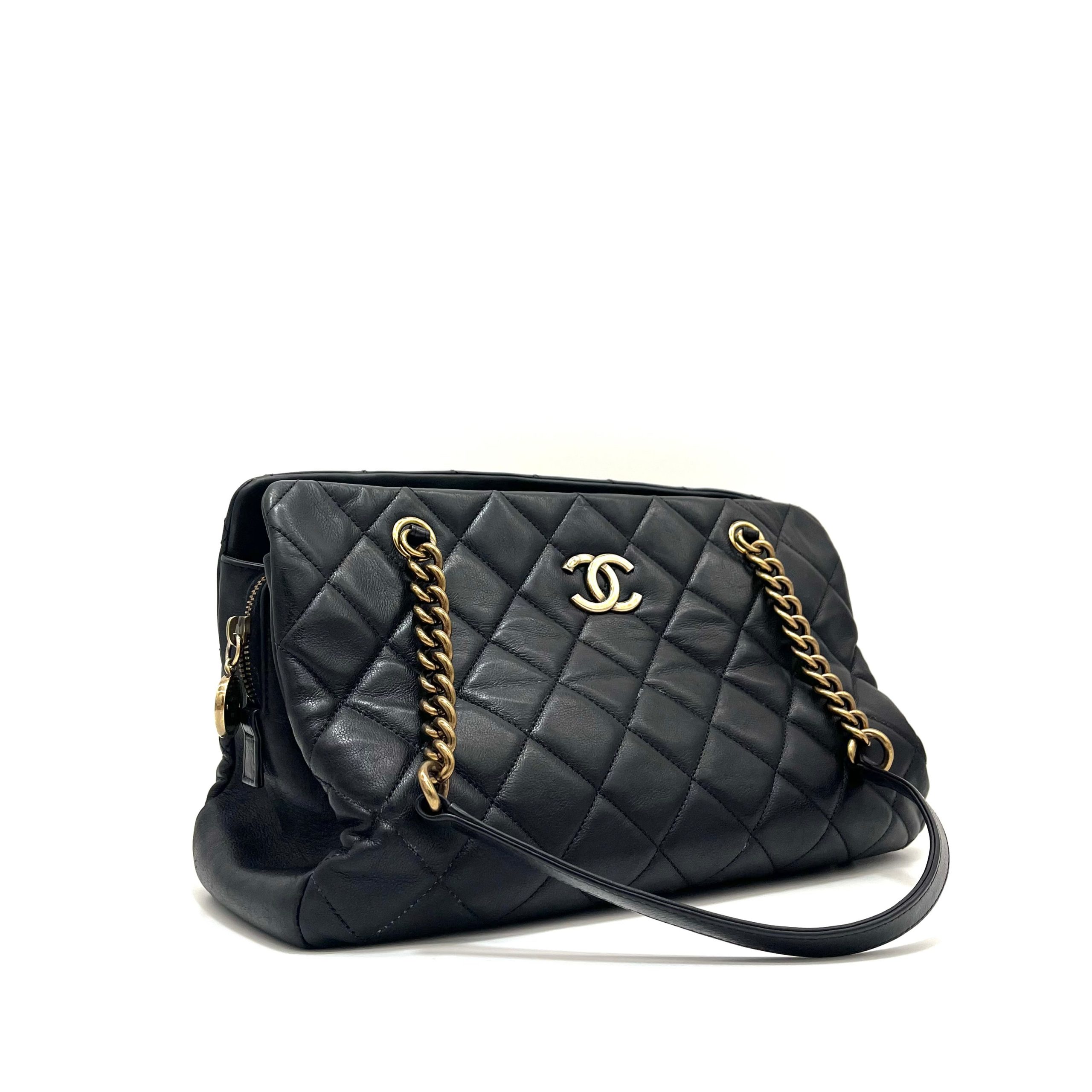 CHANEL Lambskin small Quilted Crown Tote 2013-2014