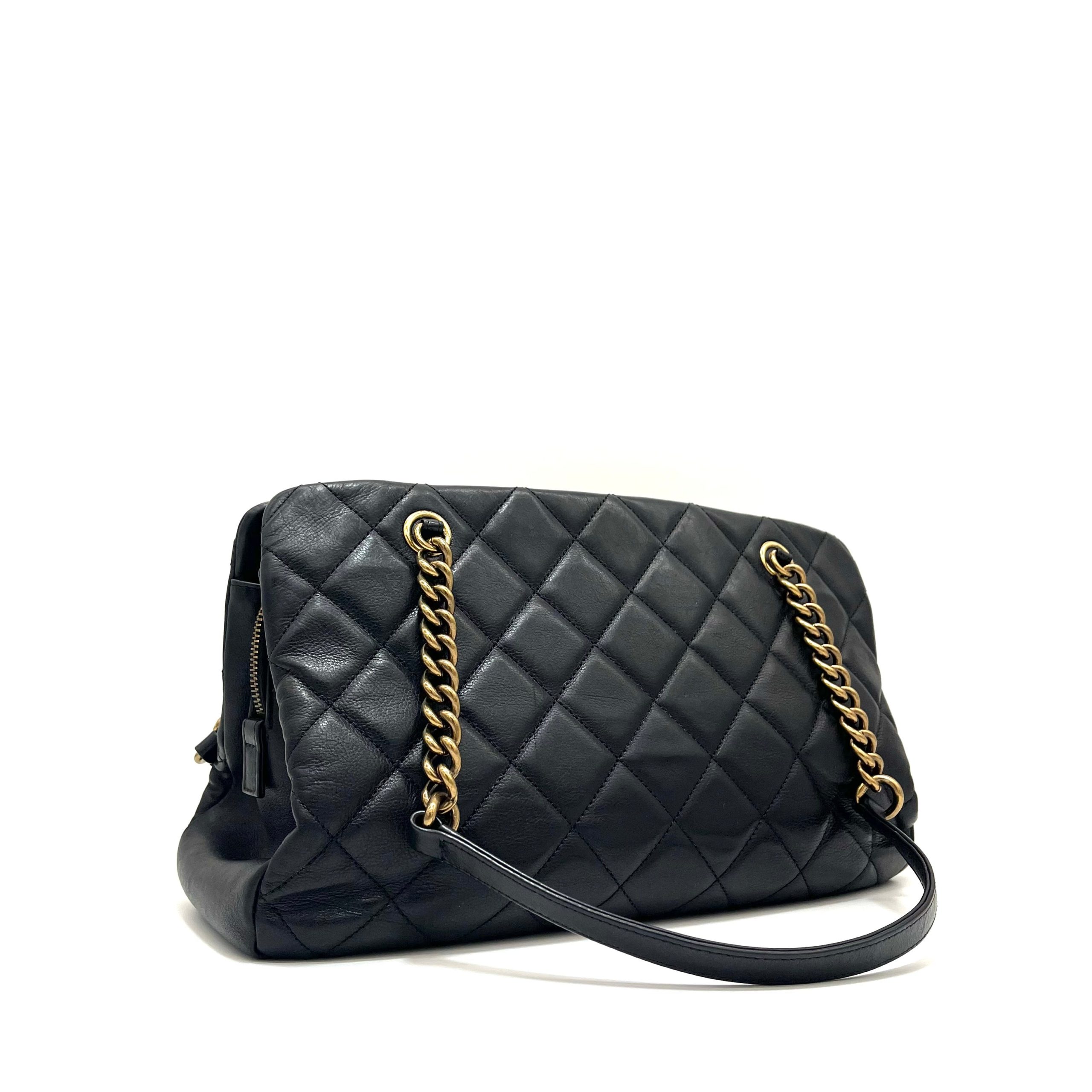 CHANEL Lambskin small Quilted Crown Tote 2013-2014