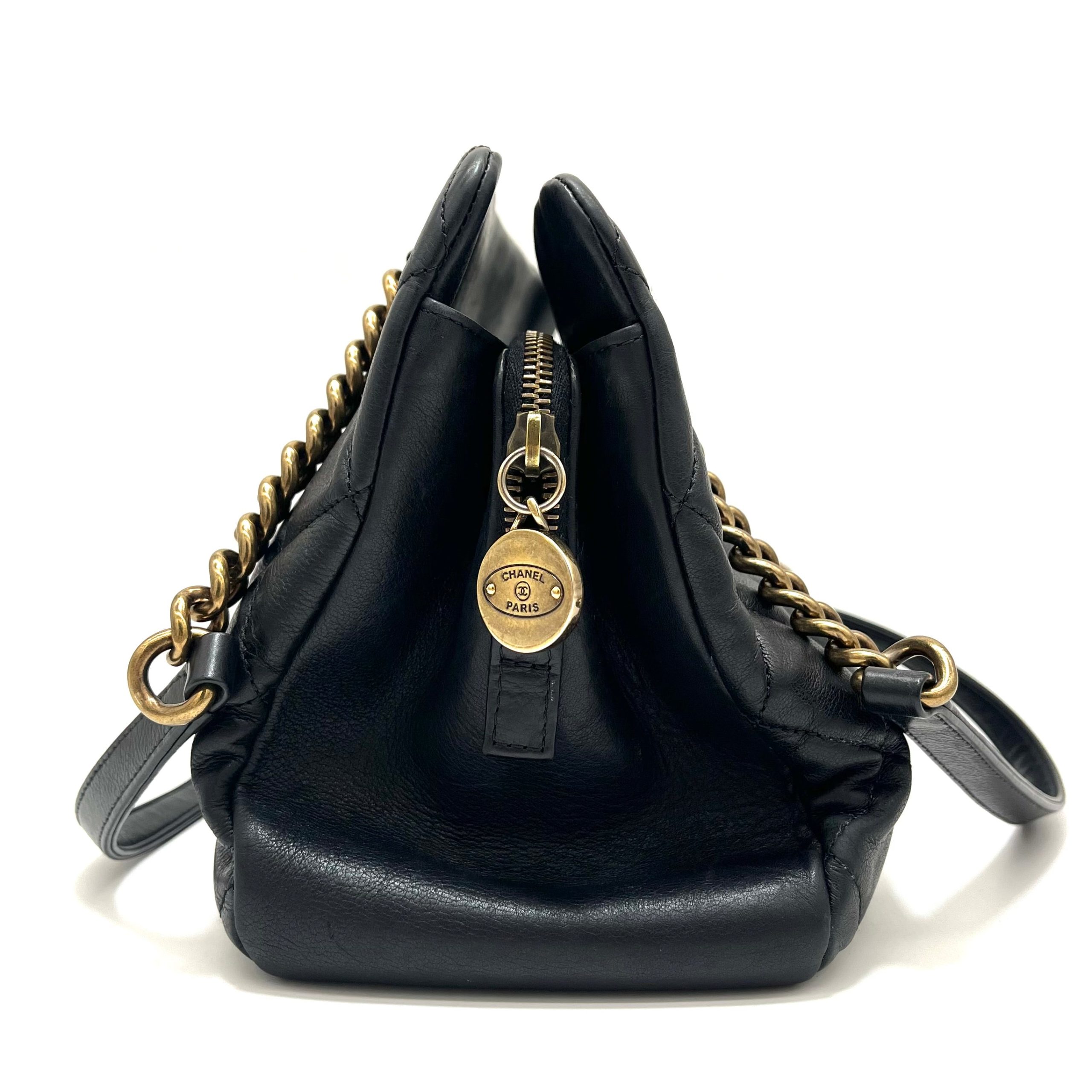 CHANEL Lambskin small Quilted Crown Tote 2013-2014