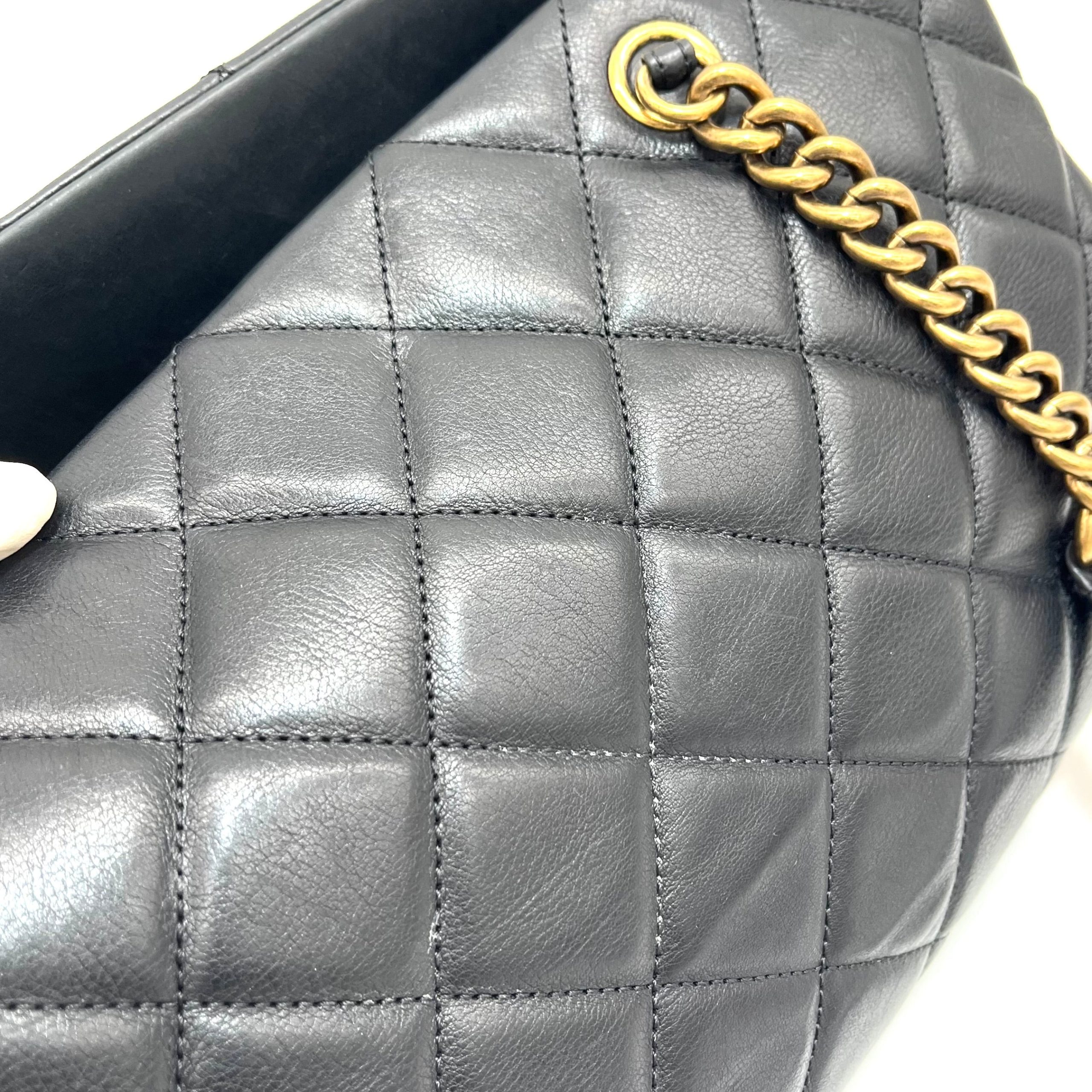 CHANEL Lambskin small Quilted Crown Tote 2013-2014