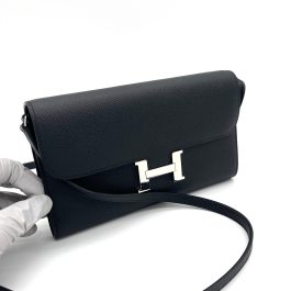 HERMES Epsom Constance Wallet To Go Black