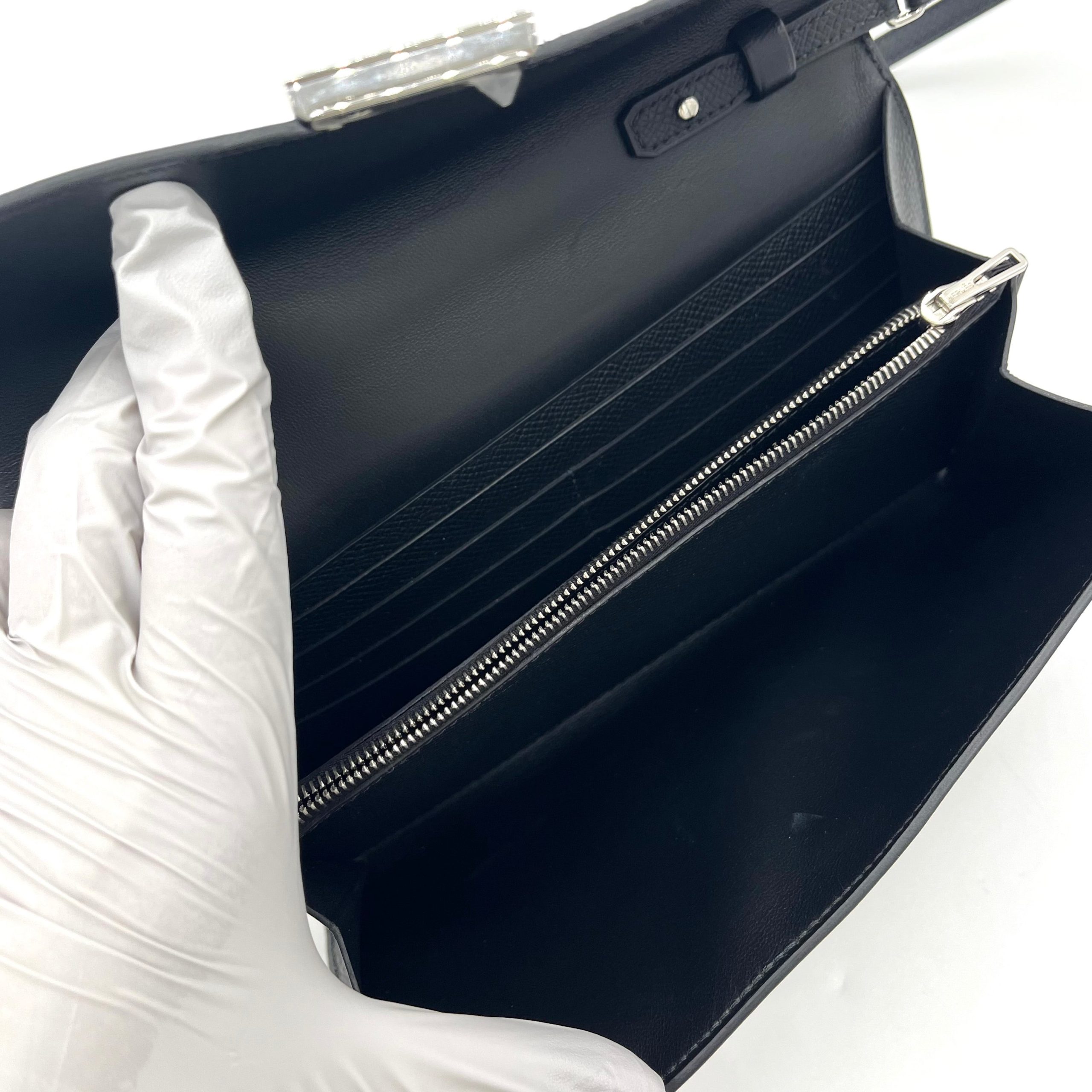 HERMES Epsom Constance Wallet To Go Black