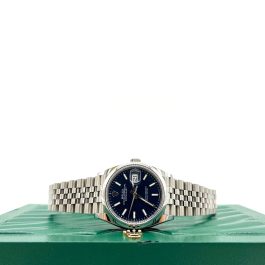 ROLEX Datejust 36mm 126200 Blue Index Smooth Stainless Steel Jubilee Mens Watch