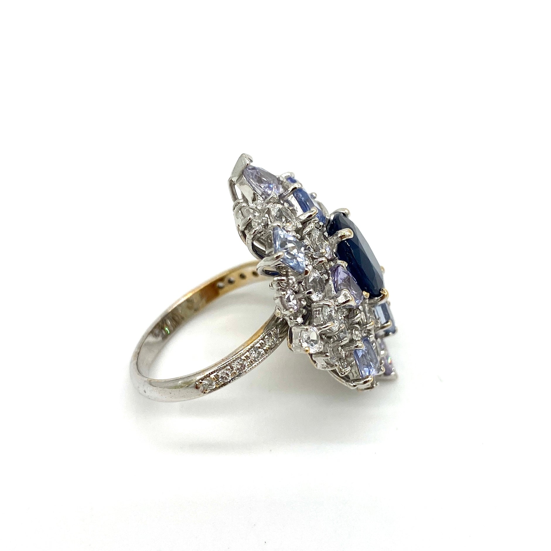 Blue Sapphire Diamond Ring