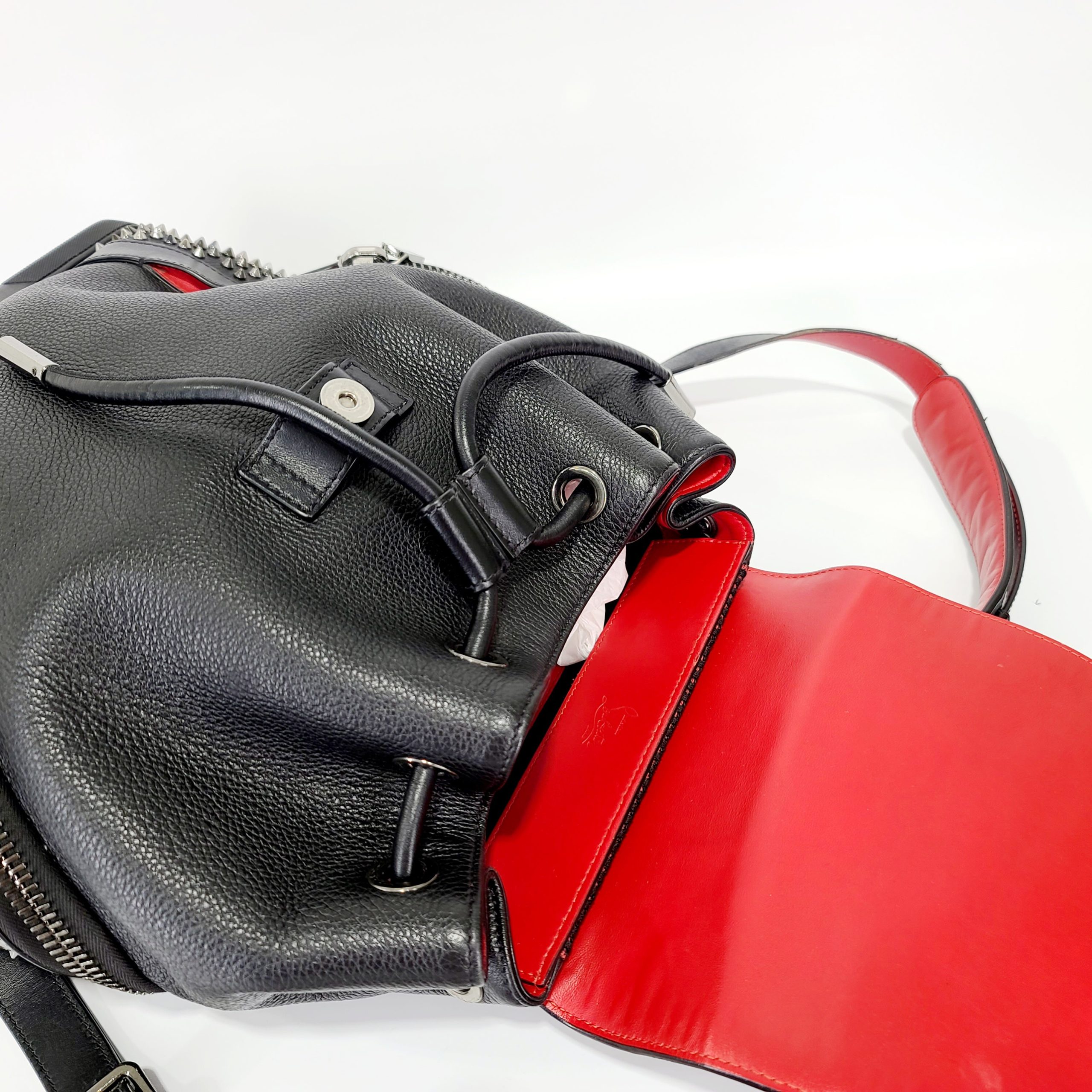 Christian Louboutin Explorafunk Black/Black/Black/Multi Calf Hair Backpack Original Christian Louboutin Listing Price: $3,504.00 + tax