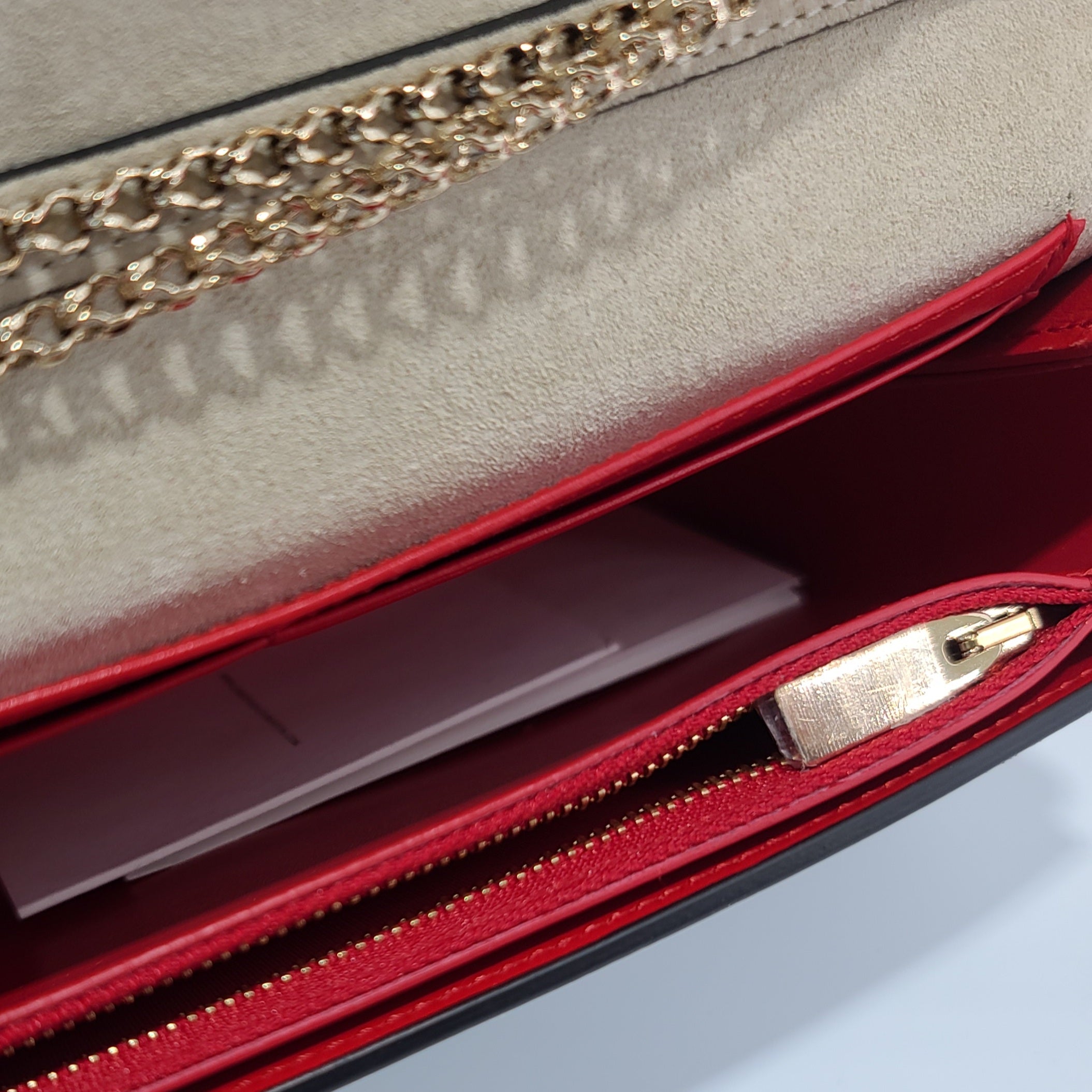 CHRISTIAN LOUBOUTIN PALOMA CLUTCH CALF EMP/SP LOUBINTHESKY GRANITE