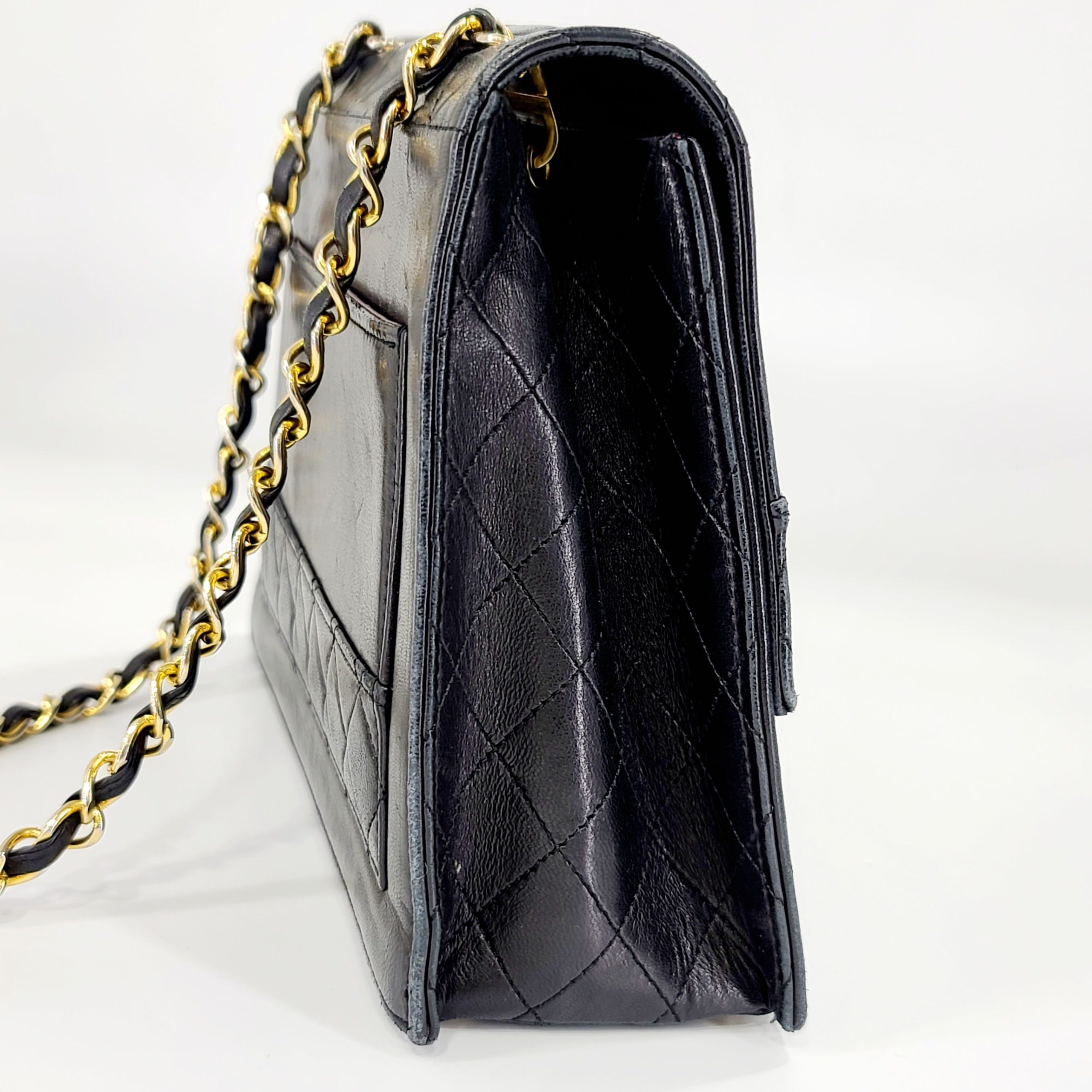 Chanel Matelasse Handbag Women's Black Leather Shoulder Bag Gently used | 9.64"L x 6.88"W x 3.14"H Original Listing Price: $4,023.75 + tax