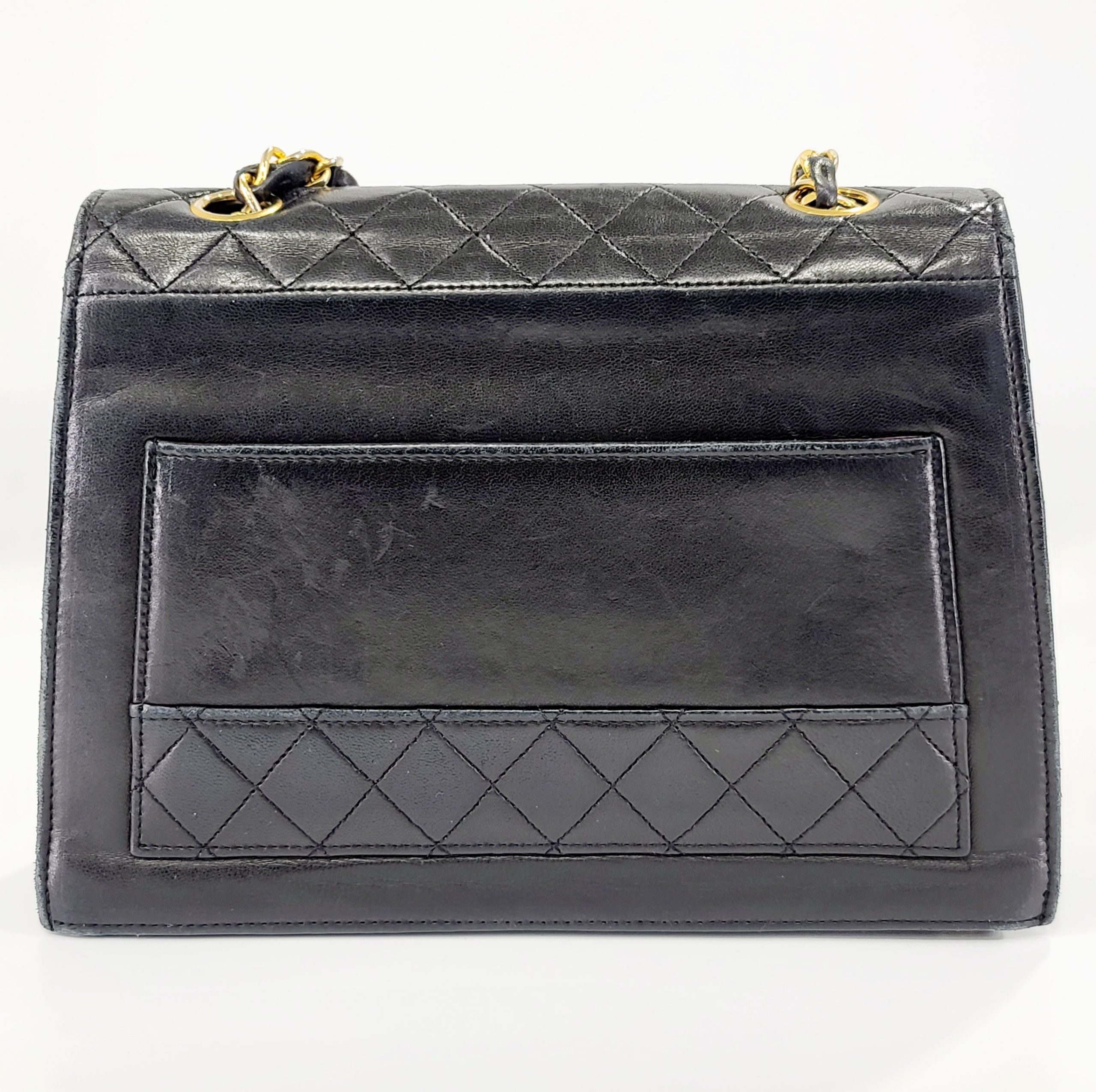 Chanel Matelasse Handbag Women's Black Leather Shoulder Bag Gently used | 9.64"L x 6.88"W x 3.14"H Original Listing Price: $4,023.75 + tax