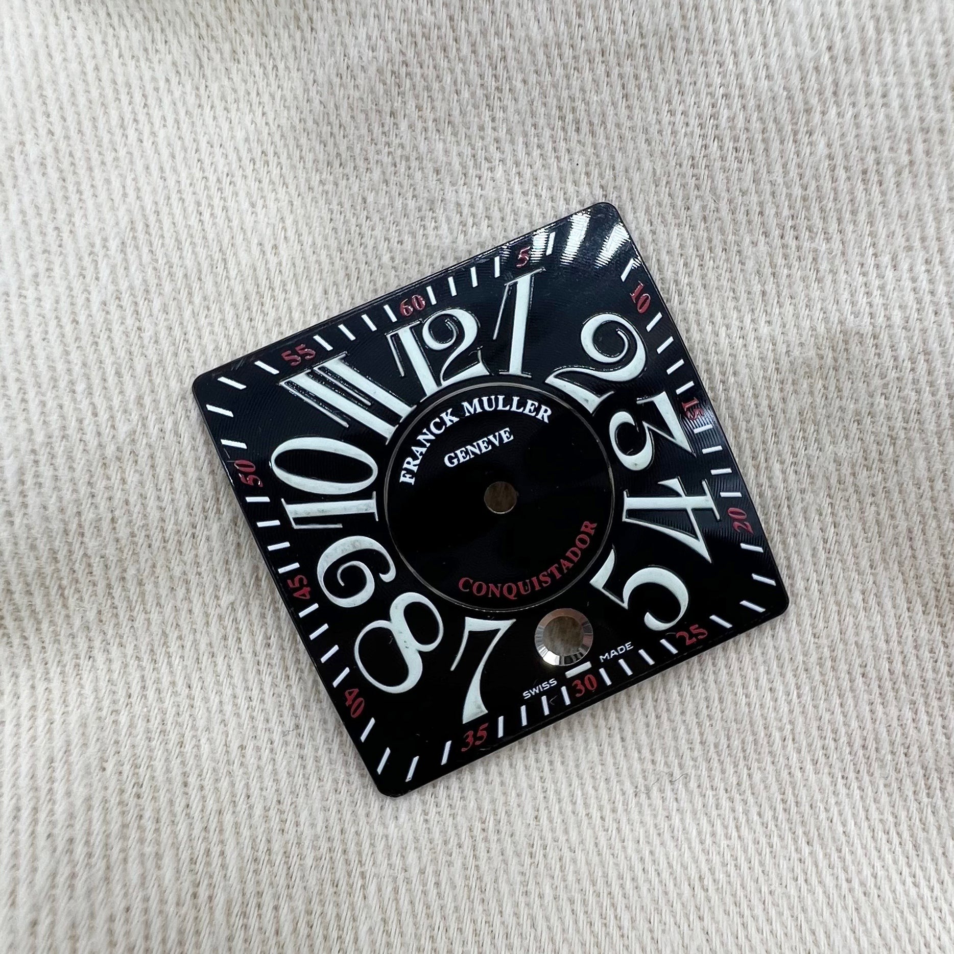 Guaranteed Authentic Franck Muller Geneve Conquistador Cortez Black Dial Swiss Made 31mm x 31mm