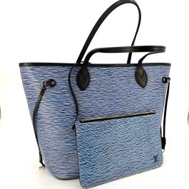 Louis Vuitton Epi Neverfull MM Denim Light [Guaranteed Authentic]