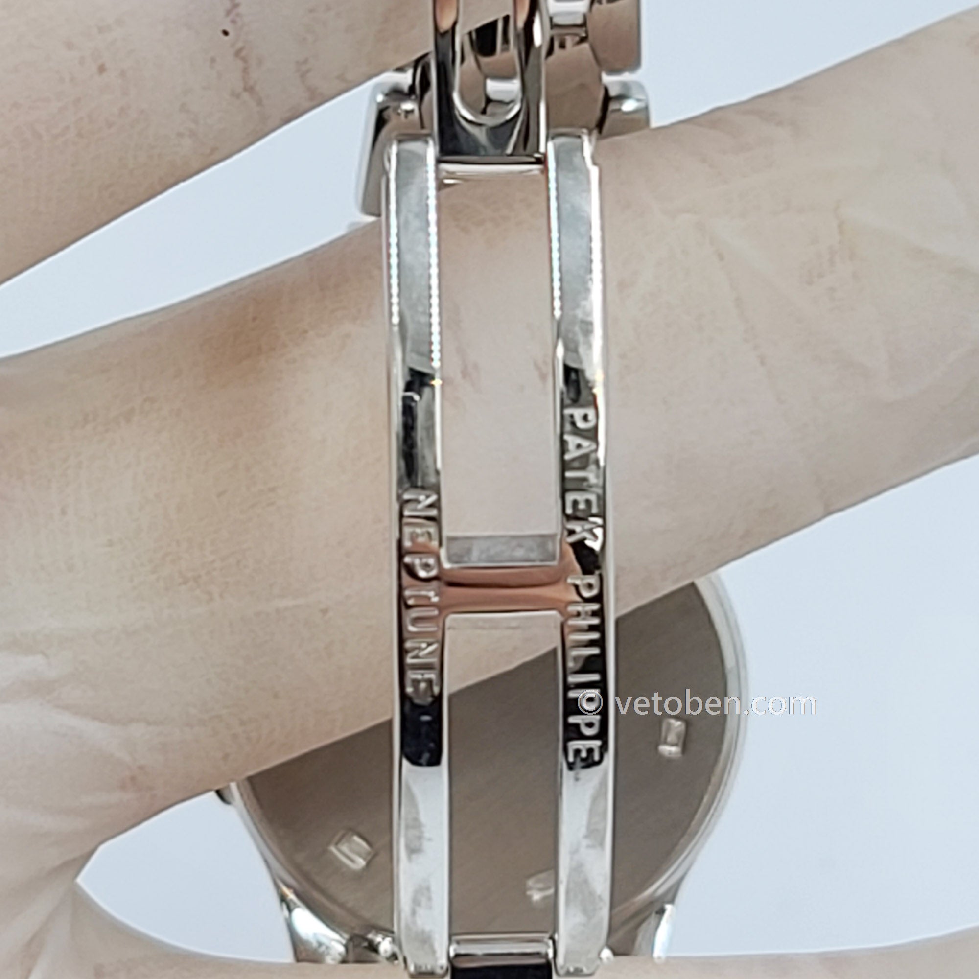 Patek Philippe Neptune White Gold Diamond Ladies Watch 4881