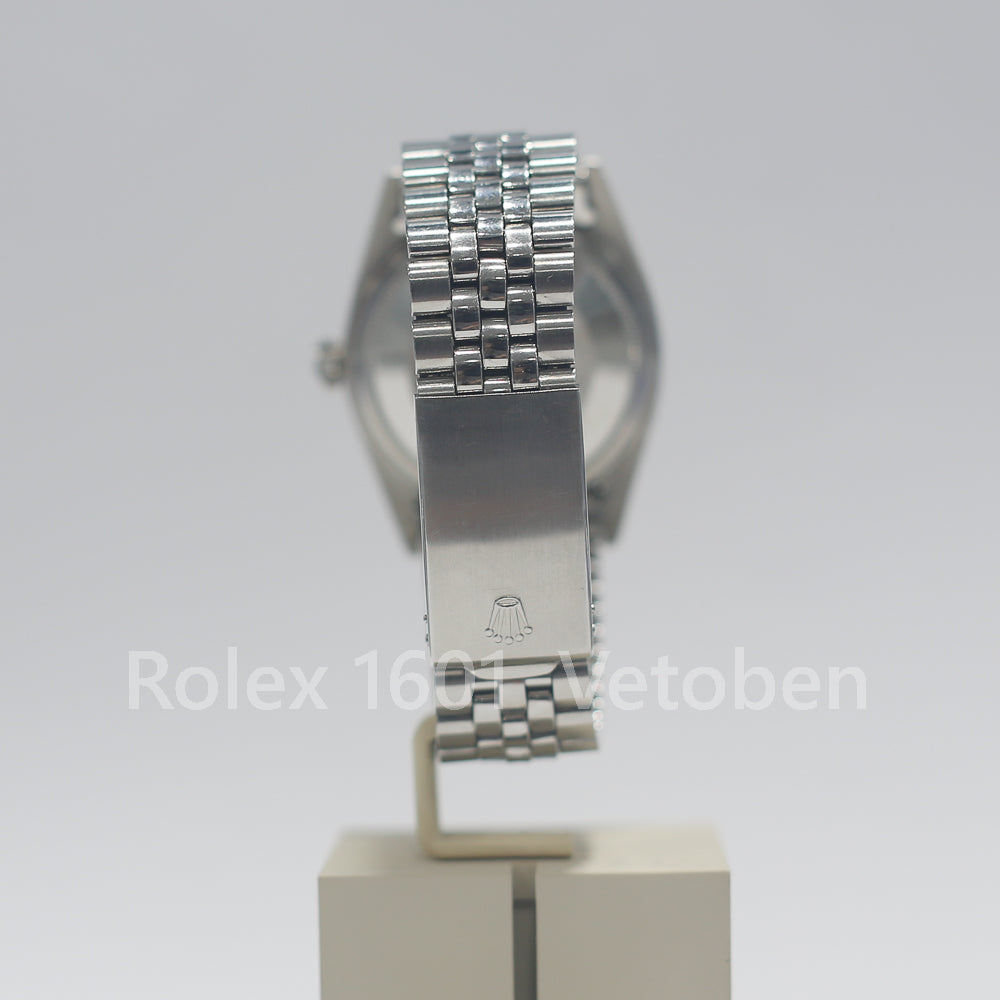 Vintage ROLEX Oyster Perpetual Datejust Stainless Steel Watch with Fluted Bezel & Jubilee Bracelet 1601