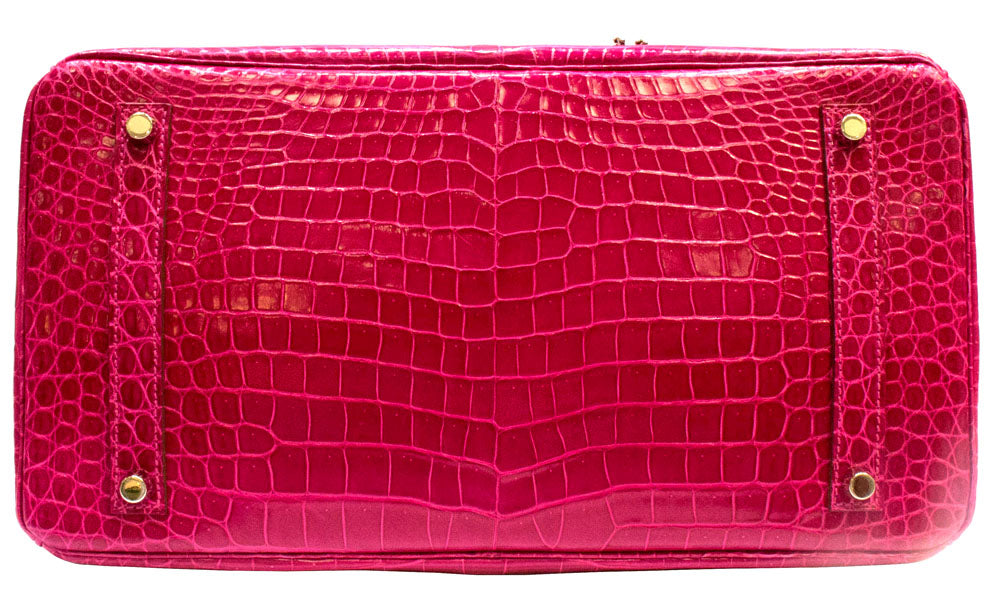 Hermes Birkin Bag 35cm Scheherazade Porosus Crocodile Silver Hardware